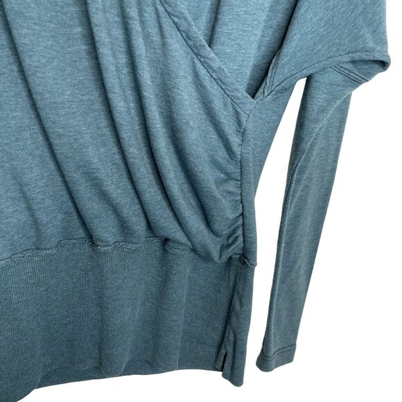 Free People Beach Teal Faux Wrap Open Back Top, One Body - Picture 5 of 9